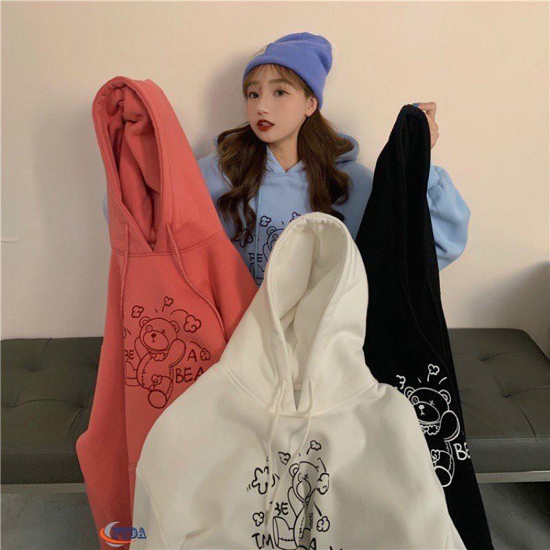 Áo Hoodie Nỉ Bông in Gấu TEDDY Form rộng Unisex Nam Nữ Couple Chất Nỉ Bông Mịn Ulzzang KUN