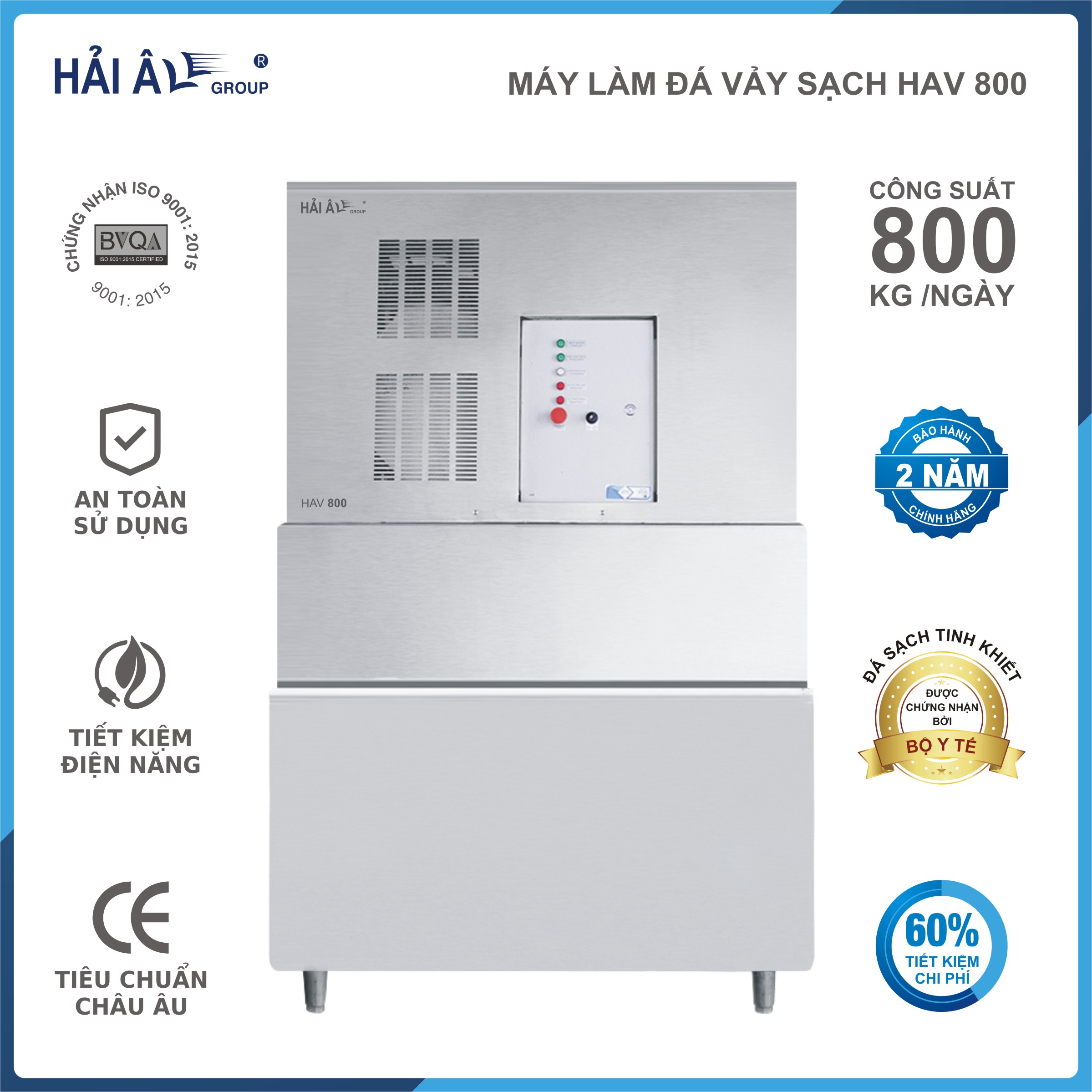 Máy làm đá vảy Hải Âu HAV-800