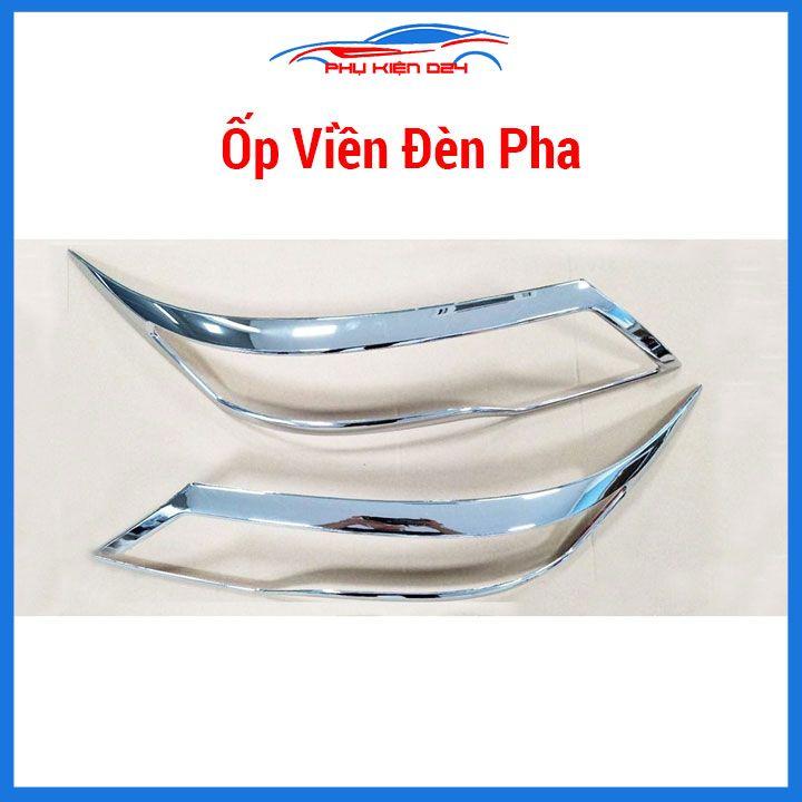 Ốp viền đèn pha hậu mạ crom Toyota Rush 2018-2019-2020-2021-2022 chống trầy trang trí bảo vệ xe