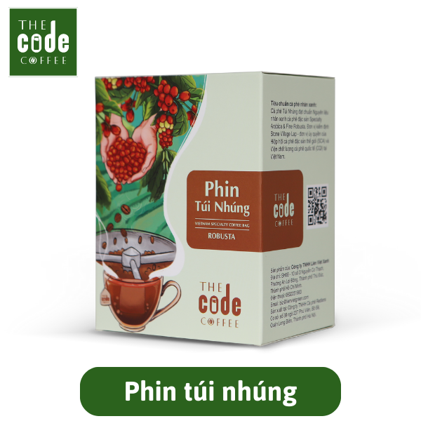 Cà Phê Phin Túi Nhúng Tiện Lợi - Robusta Túi Lọc Phin Giấy 1 Hộp 10 Gói (100gr) - Drip Bag Coffee