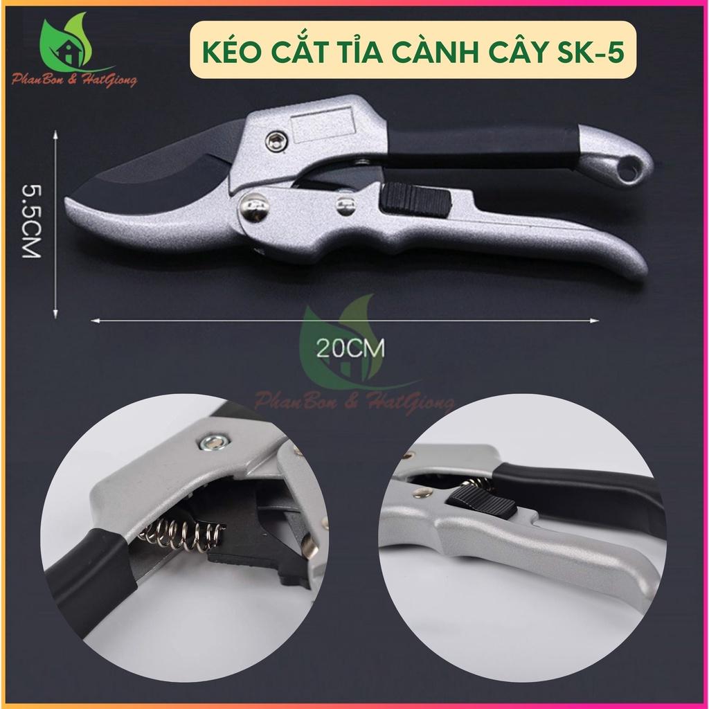 Kéo Cắt Tỉa Cành Cây, Kìm Tỉa Cây (SK-5) Cao Cấp HSS, Kéo Cộng Lực Nhập Khẩu, Kéo Cắt Tỉa Bonsai Cao Cấp