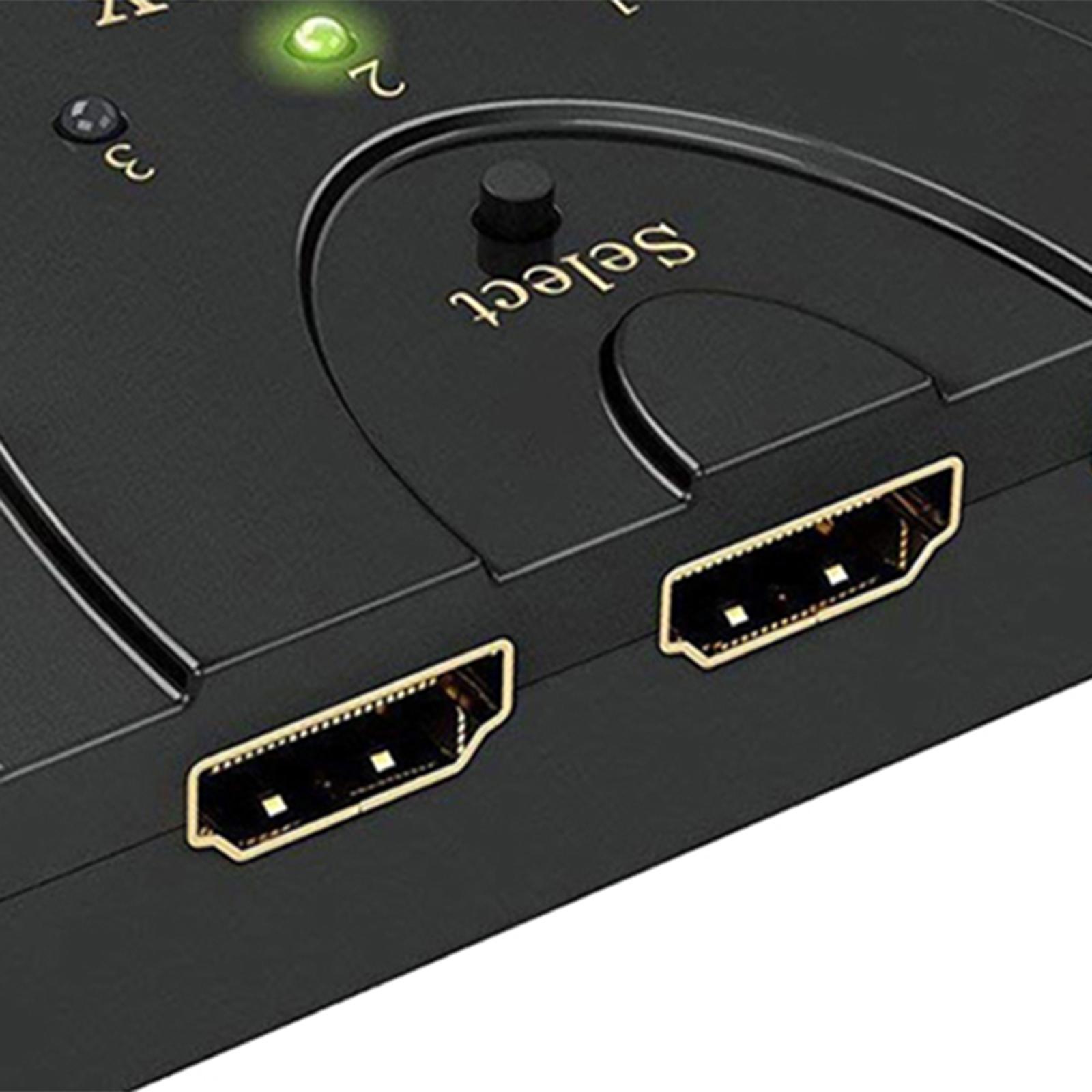 3 Port Auto Switch Switcher Splitter Adapter x 2k HDTV