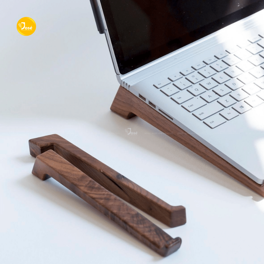 Giá Đỡ Tản Nhiệt Laptop, Macbook Gỗ Oak Cứng Và Bền Chống Trượt Phù Hợp Mọi Kích Thước Màn Hình