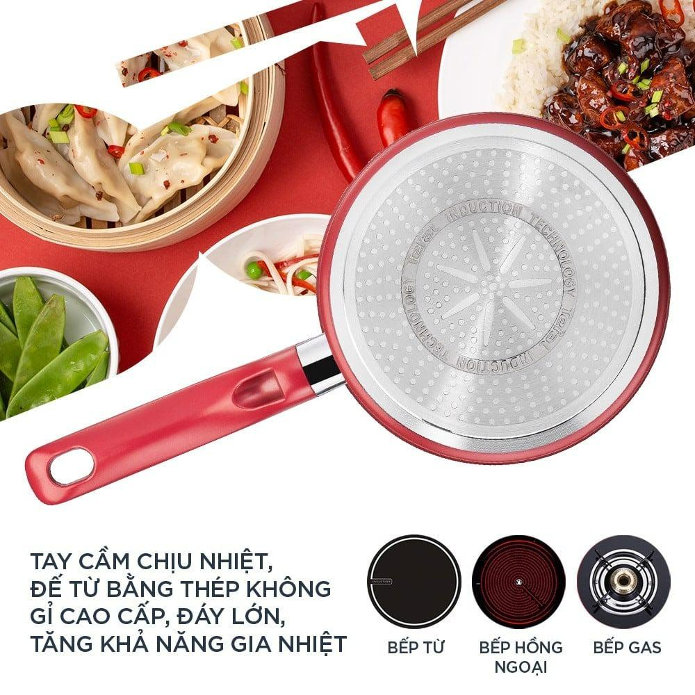 Quánh Chống Dính Tefal So Chef, Đường Kính 18cm, Phong Cách Hiện Đại, Phù Hợp Với Mọi Loại Bếp, Nhập Khẩu Đức, Hàng Chính Hãng