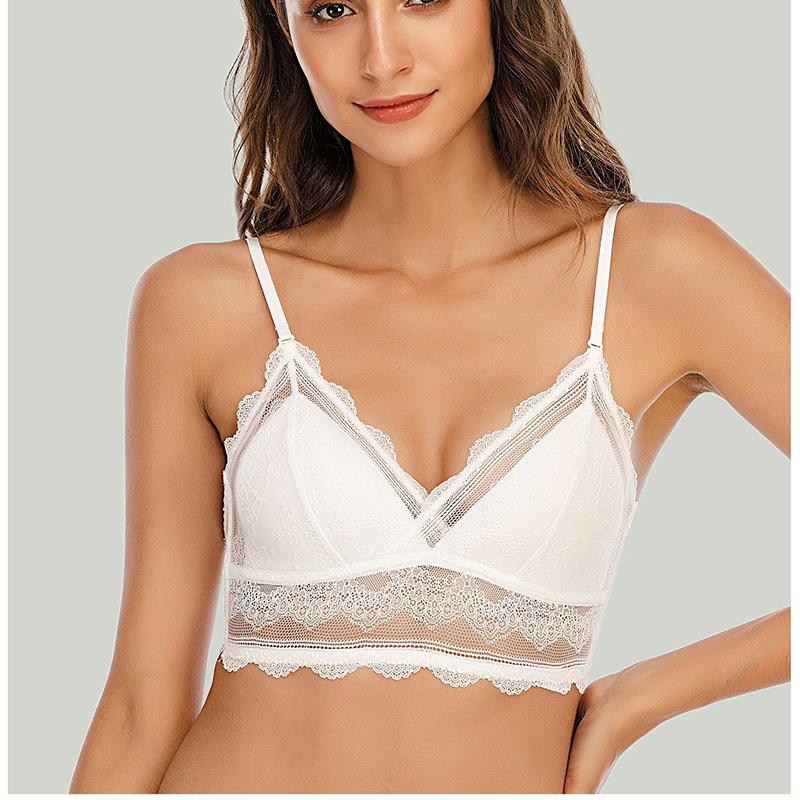 Áo Ngực Sexy Dây Đai U Hở Lưng Viền Ren Không Dây Mềm Cúp Áo Nữ Vô Hình Mỏng Cup Nữ Quần Lót