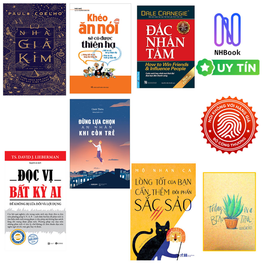 Combo 6 Cuốn Nên Có Trong Tủ Sách Tri Thức Của Bạn Nhà Giả Kim Đắc Nhân Tâm Đọc Vị Bất Kỳ Ai Khéo Ăn Nói Sẽ Có Được Thiên Hạ Đừng Lựa Chọn An Nhàn Khi Còn Trẻ Lòng Tốt Của Bạn Cần Thêm Đôi Phần Sắc Sảo Booksetmk Kỹ Năng Tư Duy Đời Sống