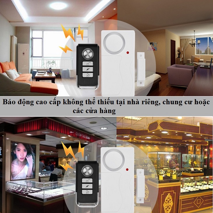 Thiết bị chống trộm gắn cửa còi to, cảm biến hồng ngoại có ĐKTX cao cấp SF03R