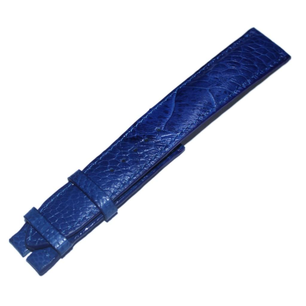 HT8463 - Dây đồng hồ Huy Hoàng da đà điểu size 16, 18, 20 màu xanh dương