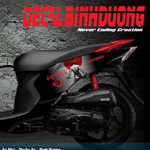 Tem Trùm Dành Cho Vision Samurai Đen Đỏ Cực Ngầu