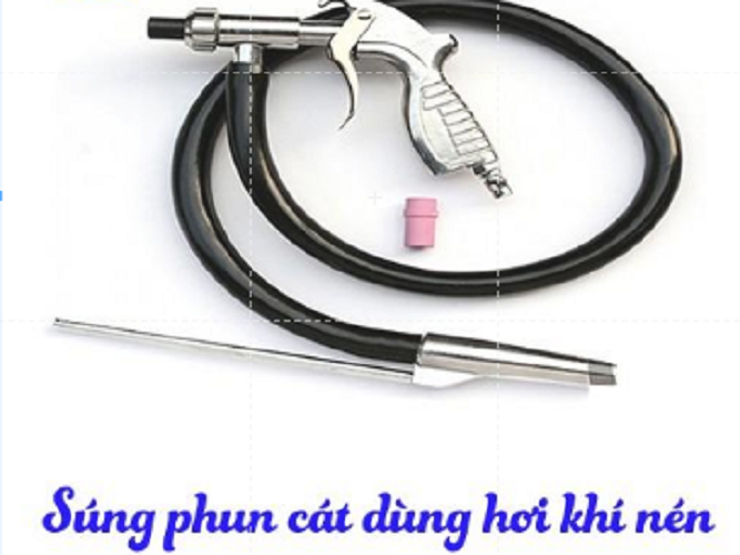 Dụng cụ phun cát dùng hơi khí nén