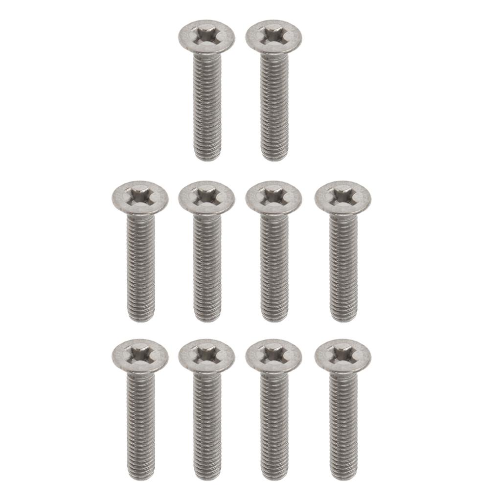 10 Pcs,M3 x 10mm, 1/4 Inch, Flat Head Grade 1 GR1 Titanium Machine Screws, Phillips Drive,Pitch 0.7