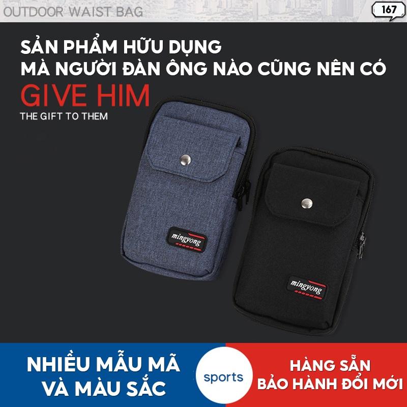 Túi Đeo Thắt Lưng Nam Đựng Điện Thoại Nam Nữ Vải Canvas Nhiều Màu Phong Cách Đơn Giản 167