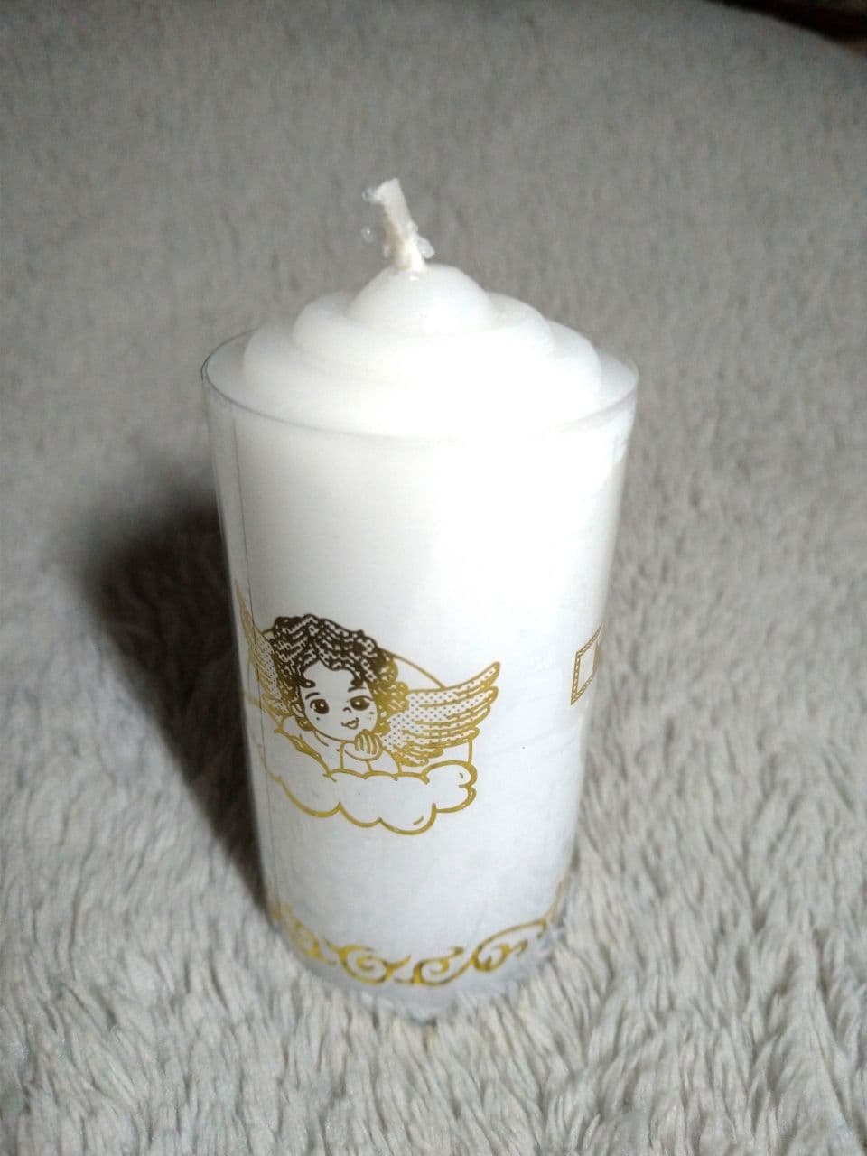 Nến trụ trắng không mùi cao 7.5cm