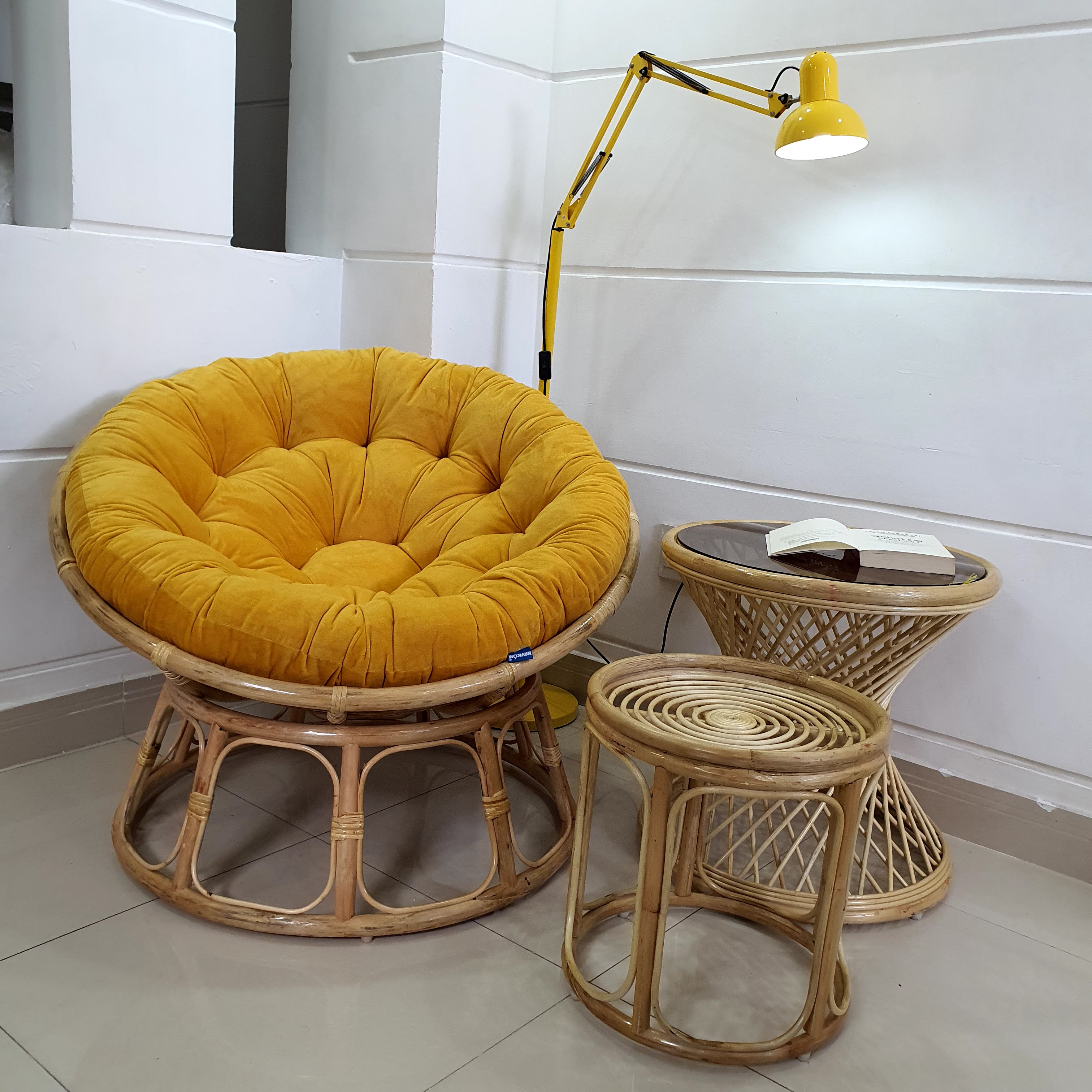 Ghế papasan + đôn ghế