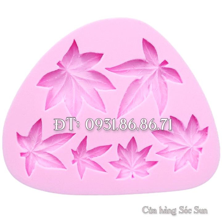 Khuôn silicon 6 chiếc lá - Mã số 1313