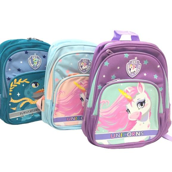 Balo học sinh 3 ngăn khủng long và unicorn cho các bé