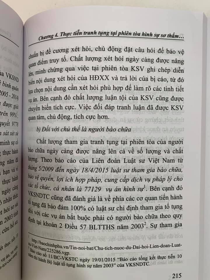 Thủ tục tranh tụng tại phiên toà hình sự sơ thẩm