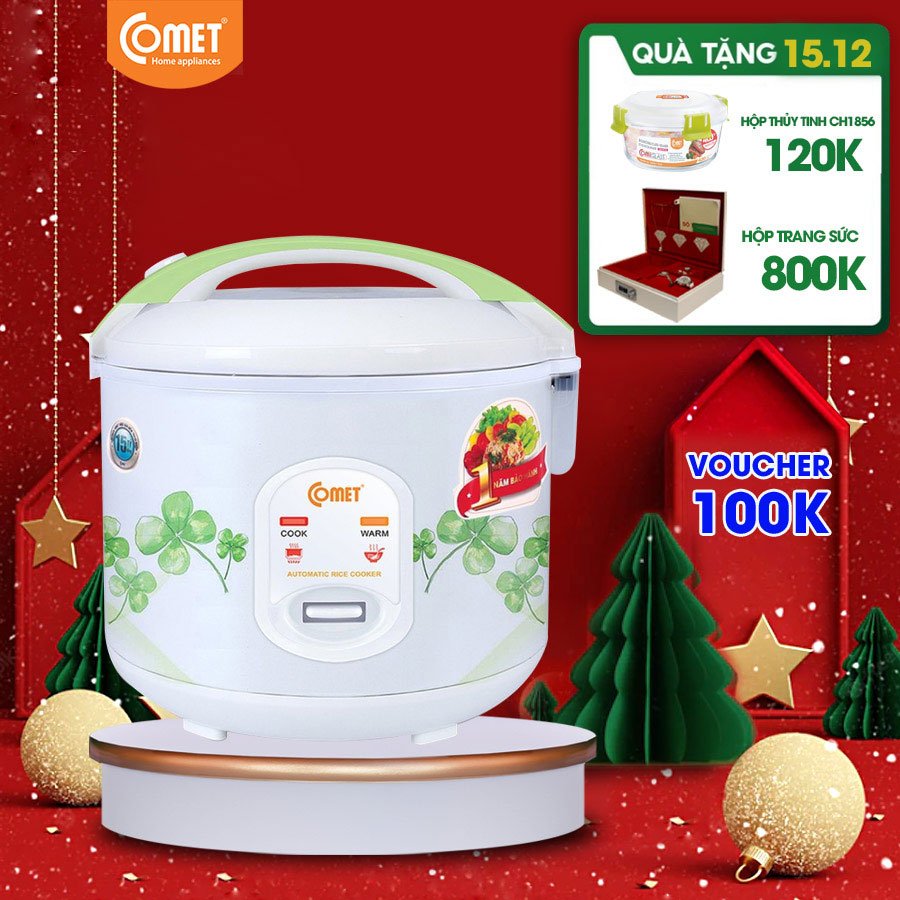 Nồi cơm điện nắp cài 1,8L COMET CM8016 - Hàng Chính Hãng