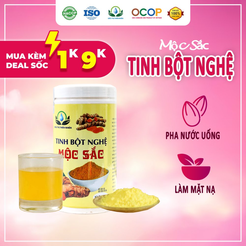 Tinh bột nghệ Mộc Sắc hộp 500g