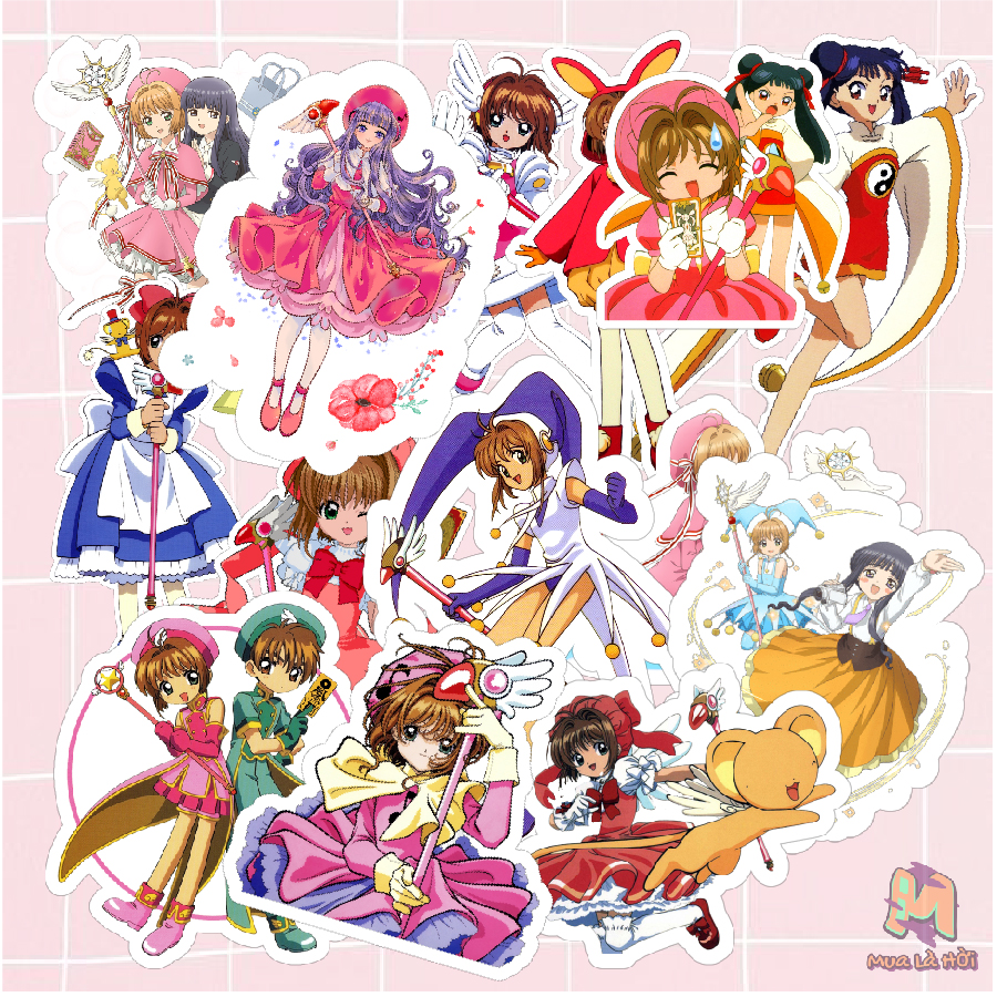 Miếng dán Stickers chủ đề Sakura - thủ lĩnh thẻ bài