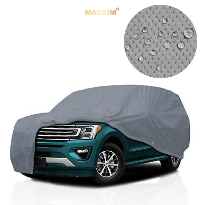 Bạt phủ ô tô chất liệu vải không dệt 3 lớp cao cấp thương hiệu MACSIM cho xe ô tô Mitsubishi Pajero Sport- màu ghi
