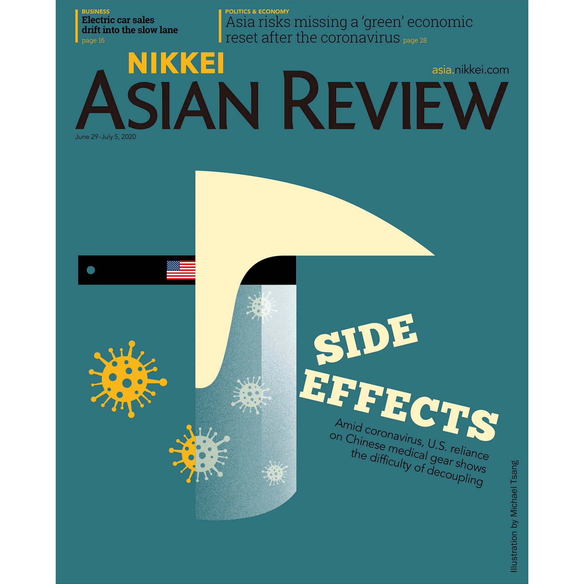 Nikkei Asian Review: Side Effects - 26.20, tạp chí kinh tế nước ngoài, nhập khẩu từ Singapore