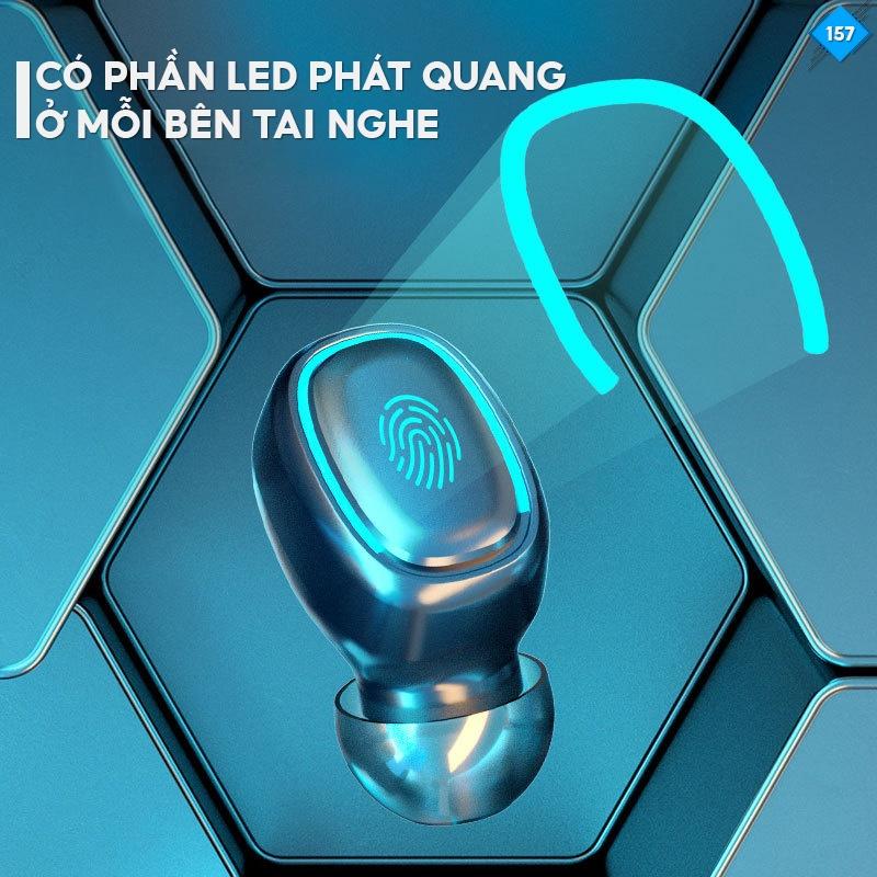 Tai Nghe Không Dây Bluetooth Nhét Tai Có Hộp Đựng Và Màn Hình Led Hiển Thị Dung Lượng Pin Nhiều Màu Sắc 157