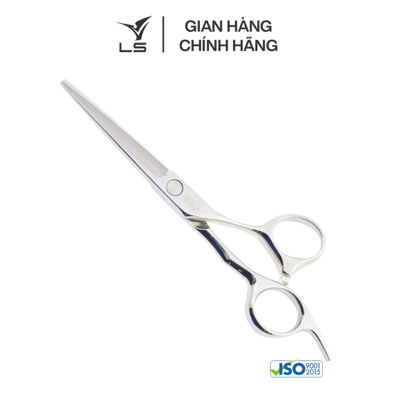 Kéo cắt tóc LS lưỡi thẳng quai offset vênh đỡ ngón cố định CB13/5.5