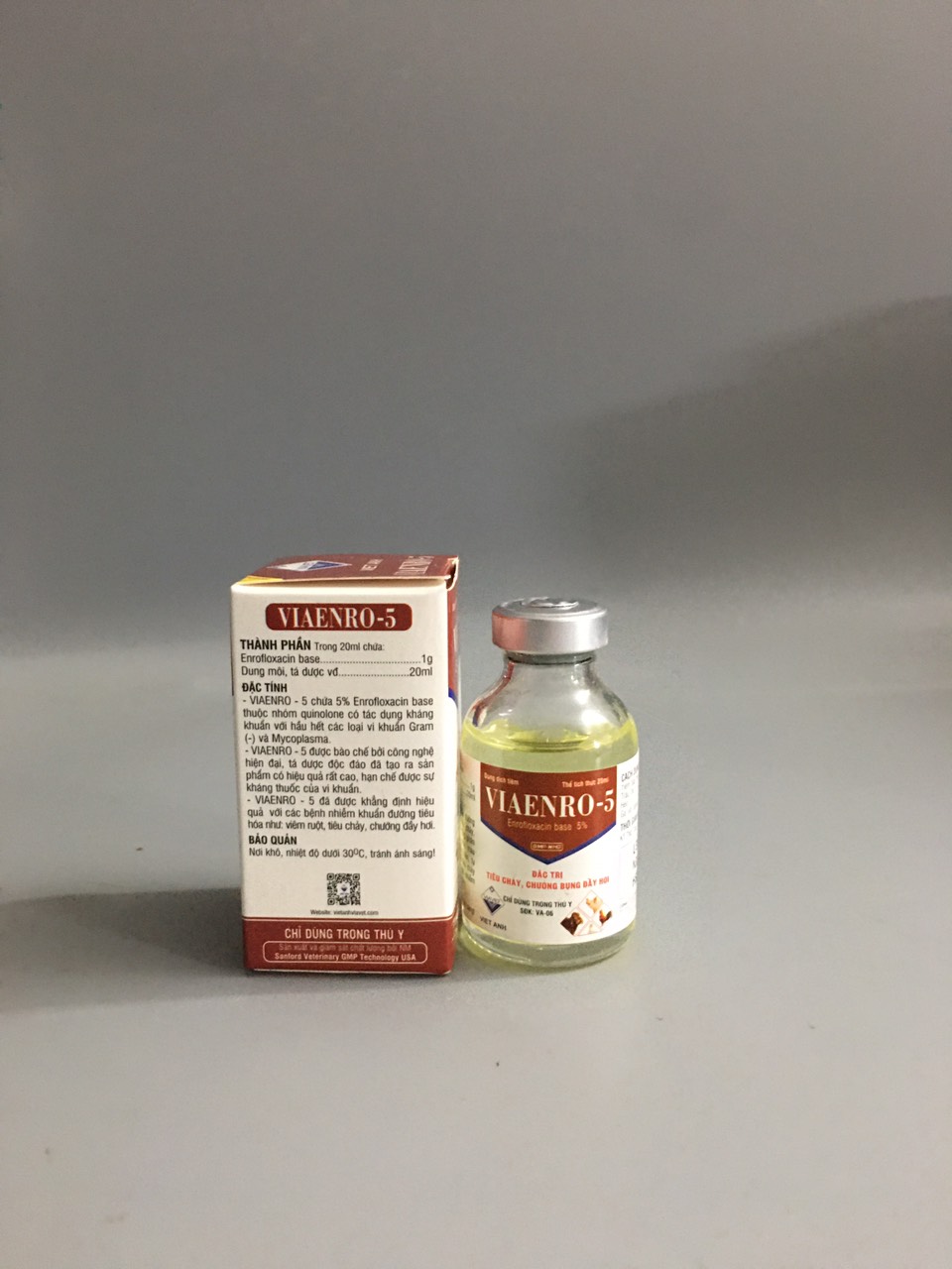 Viaenro 5/enro 5 Việt Anh Chướng bụng, đầy hơi, tiêu chảy ở chó, mèo, lợn, trâu, bò