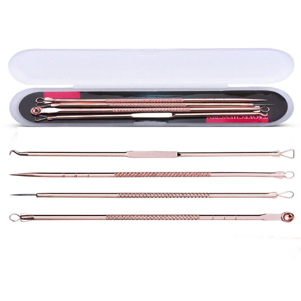 DỤNG CỤ NẶN MỤN VÀ LẤY RÁY TAI 4 CÂY 8 ĐẦU