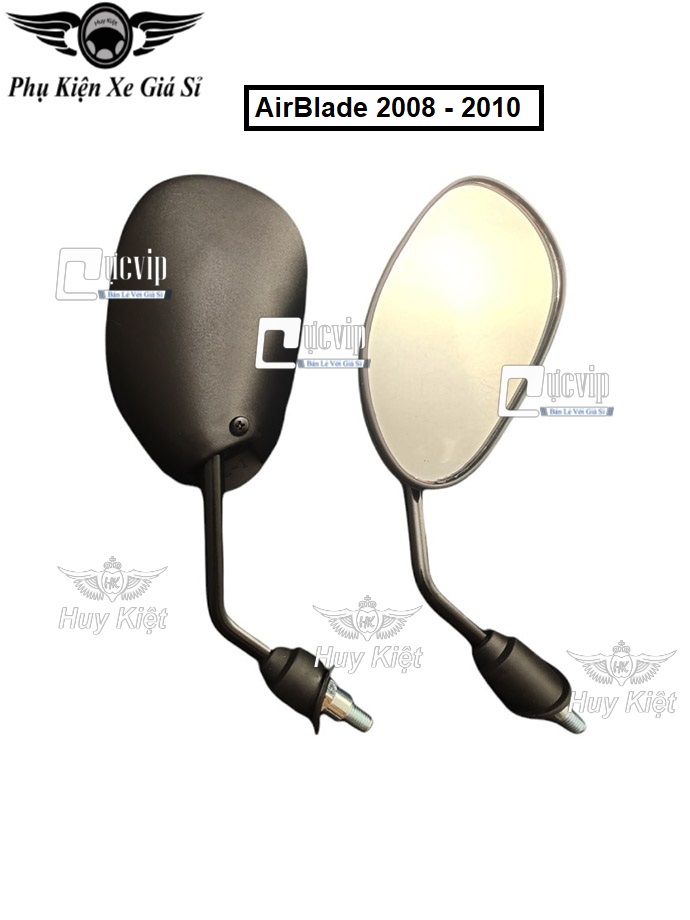 Cặp Kính Gương Chiếu Hậu AirBlade AB 2008 - 2010, AB Cũ Gắn Tất Cả Dòng Xe Honda Chân Kính 10Ly MS4461
