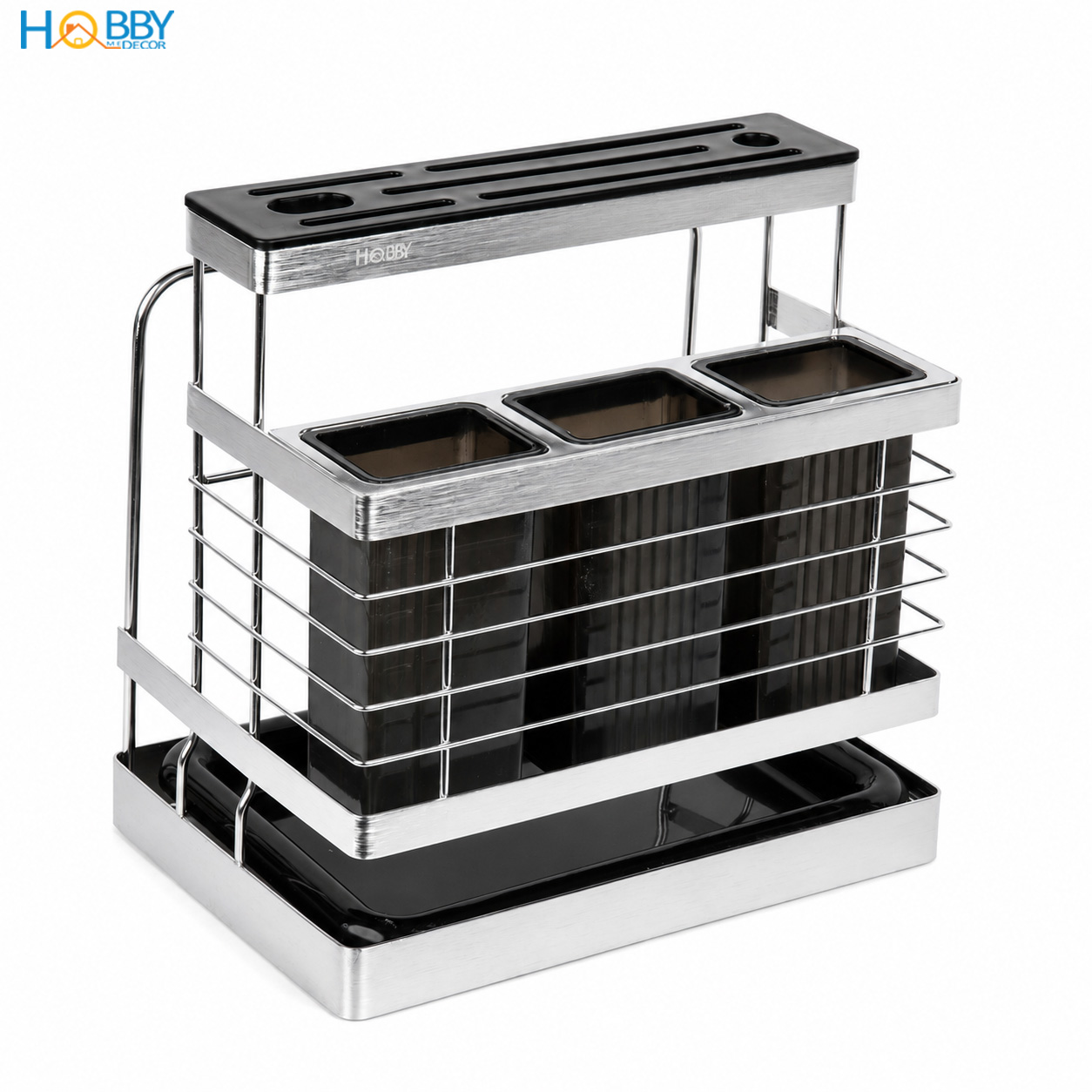 Kệ đựng đũa muỗng dao thớt đa năng inox 304 Hobby home decor KDMT