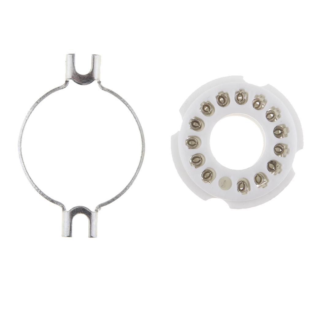 Tin Plated PCB Mount Vacuum Tube Socket 14 Pin for PCB Board