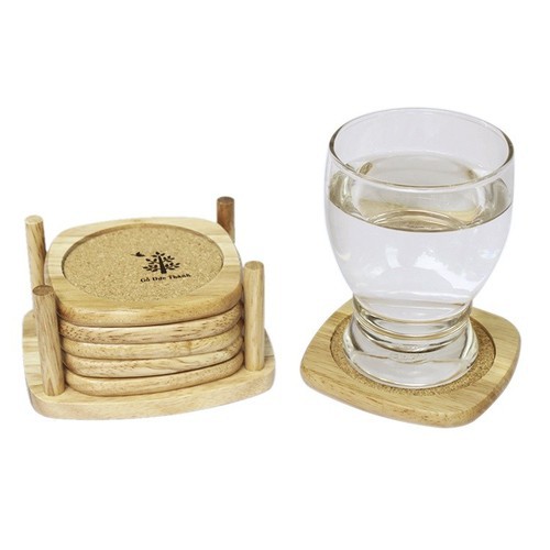 Bộ 6 cái lót ly bầu, bần