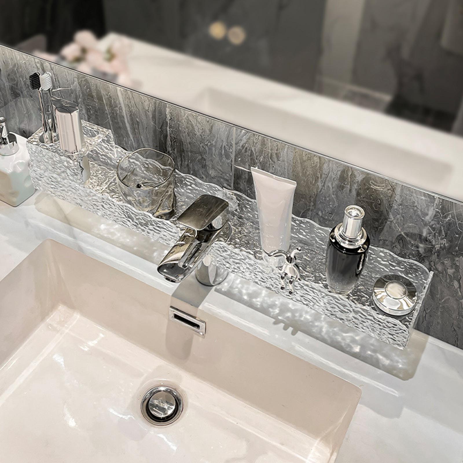 Shower Rack RV Dorm Living Shampoo Cosmetic Holder Acrylic Shower Shelf