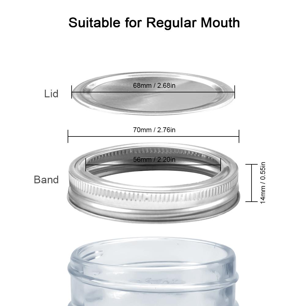 12 cái nắp miệng thay thế cho bình Mason Jar Lids và Bands Split