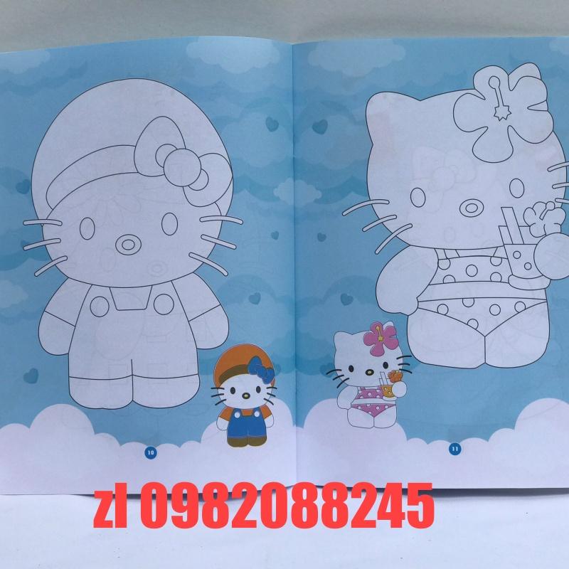 Set 2 tập /vở bé tô màu helo kity