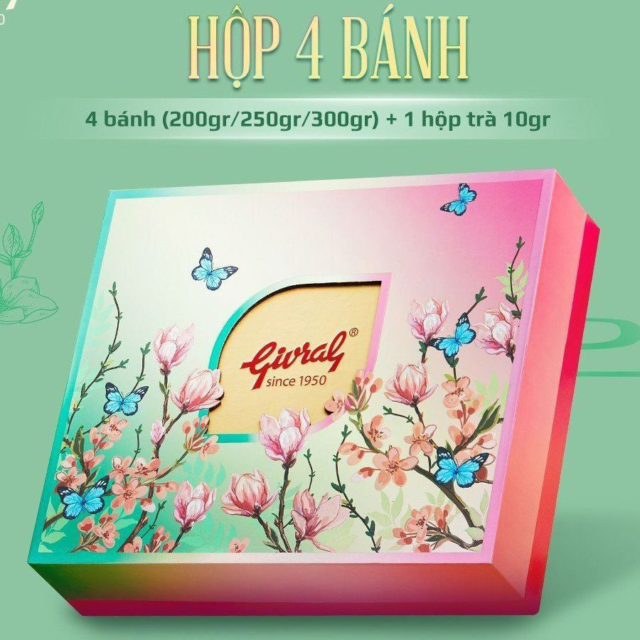 [HSD: 24/10/2025] Hộp 4 Bánh Trung Thu Givral Sum Vầy 9 (200gr)