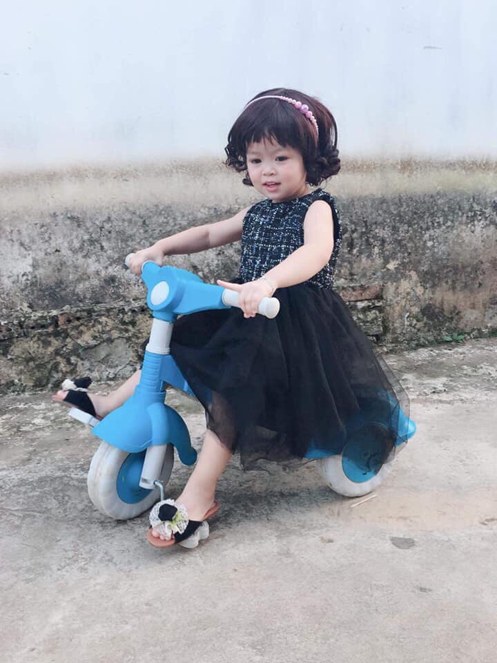 Bộ đầu tóc giả uốn xoăn cho bé