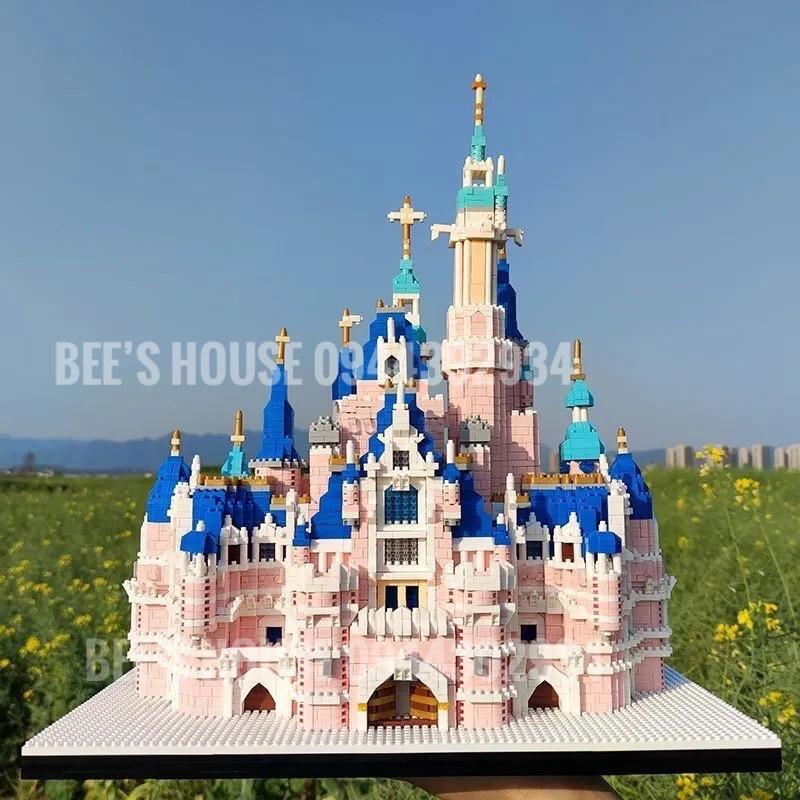 ĐỒ CHƠI XẾP HÌNH LẮP RÁP MINI BLOCK MÔ HÌNH KIẾN TRÚC LÂU ĐÀI CÔNG CHÚA LỘNG LẪY BÉ GÁI