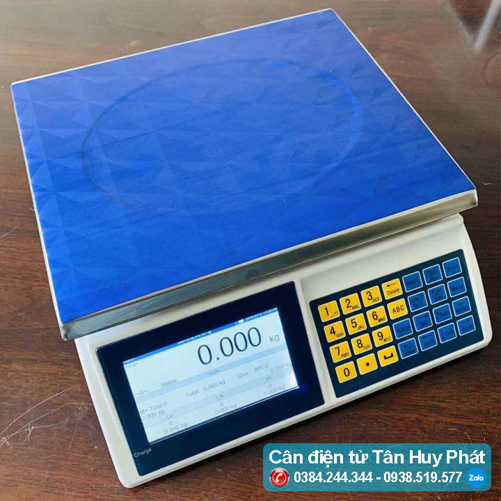 Cân điện tử TPS DS 3kg/ 6kg/ 15kg/ 30kg, Màn hình LCD nền xanh dễ quan sát, Pin sạc dùng 80h liên tục, Lựa chọn kết nối