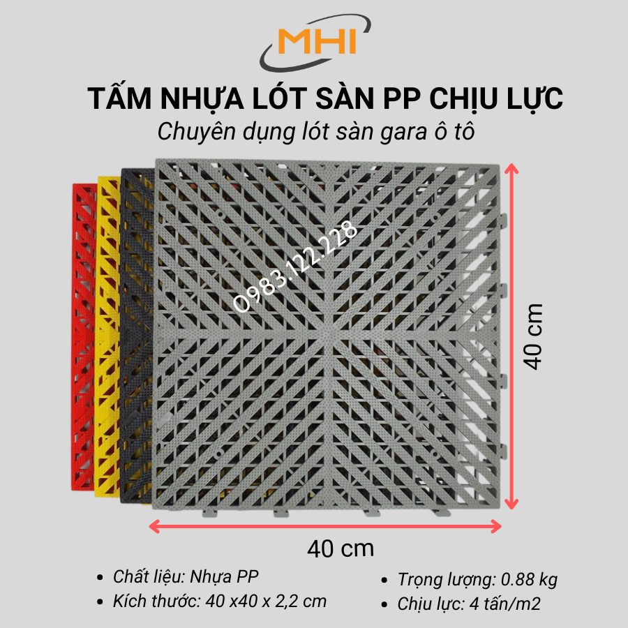 [Hàng dày 2.2 cm] Tấm lót sàn gara ô tô / trung tâm chăm sóc xe ô tô, khu vực rửa xe ô tô