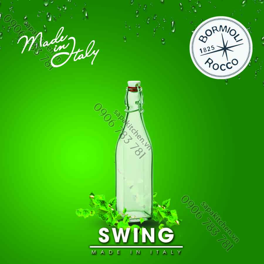 Chai Thủy Tinh Vuông Swing Bormioli Rocco - 0,5 Lít