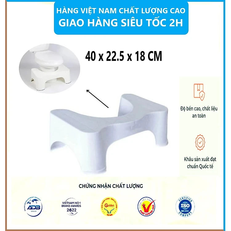 Ghế Kê Chân Tolet bồn cầu chống táo bón ghế kê chân đi vệ sinh cho người già người yếu bà bầu trẻ em - Hàng Việt Nam chất lượng cao