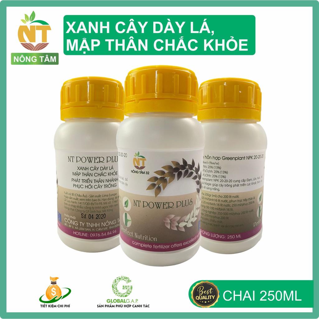 Phân bón NPK POWER PLUS bổ sung dinh dưỡng cho rau màu, hoa cảnh, cây ăn quả, chai 250ml