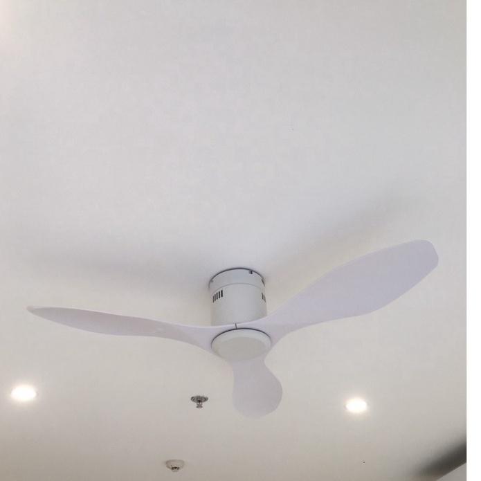 Quạt Trần 3 Cánh Cho Chung Cư Trần Thấp,Động Cơ DC 6 Tốc Độ,Thiết Kế Hiện Đại