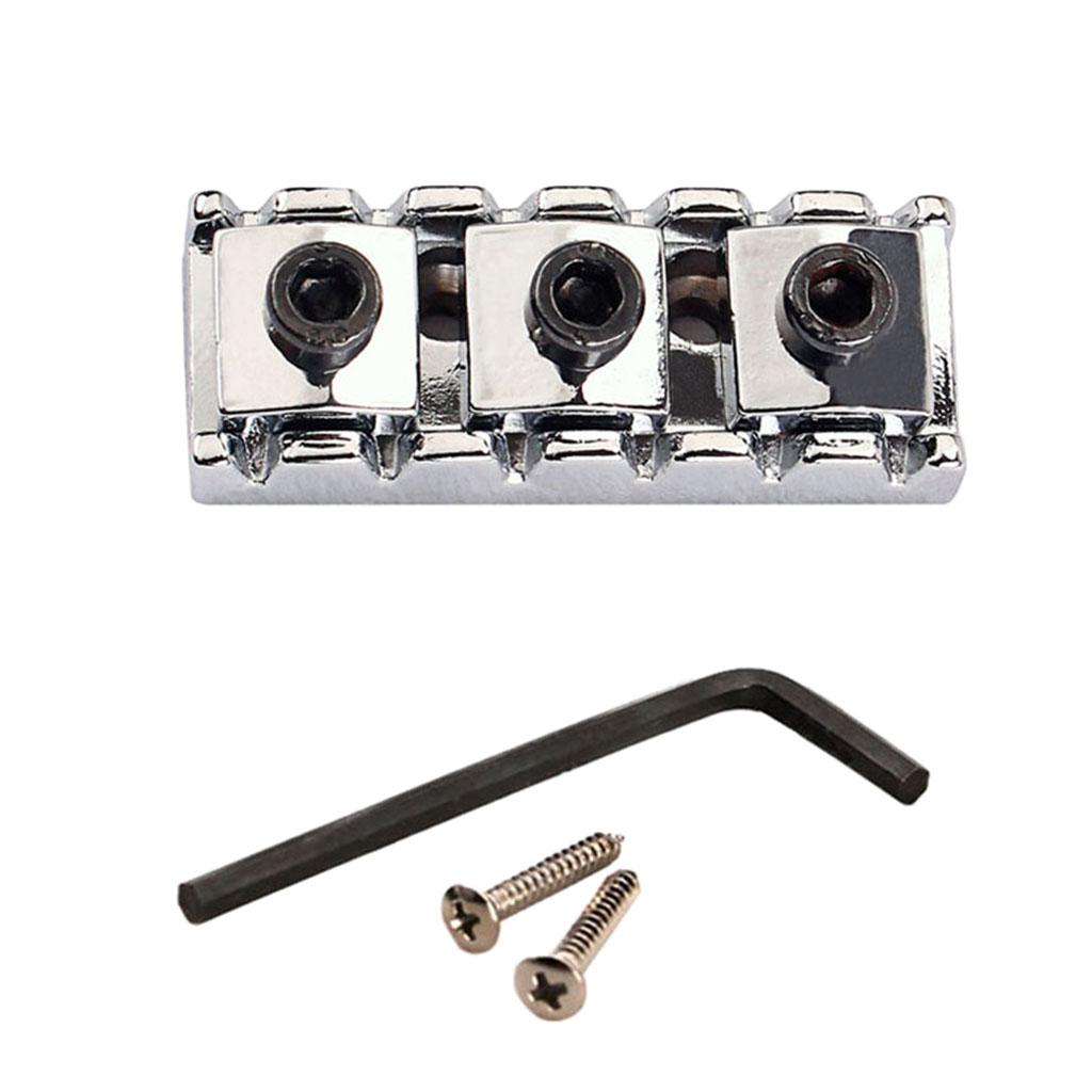 Sunnimix Đàn Guitar Điện Dây Khóa Đai Ốc Cho Tremolo Cầu 42 Mm Chrome