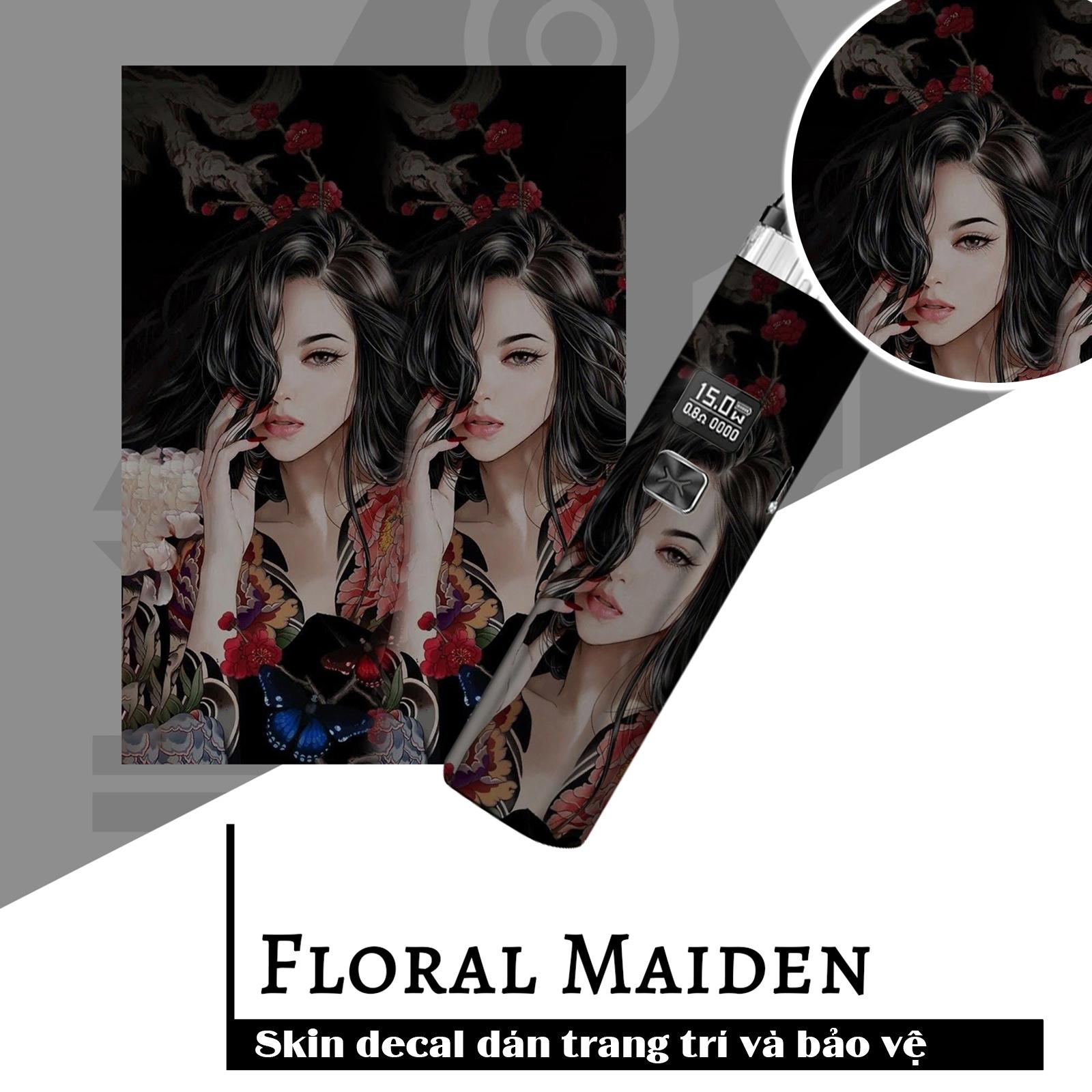 Skin dán Xlim V1, V2, SE mẫu Floral Maiden (dễ dán, đã cắt sẵn chi tiết)