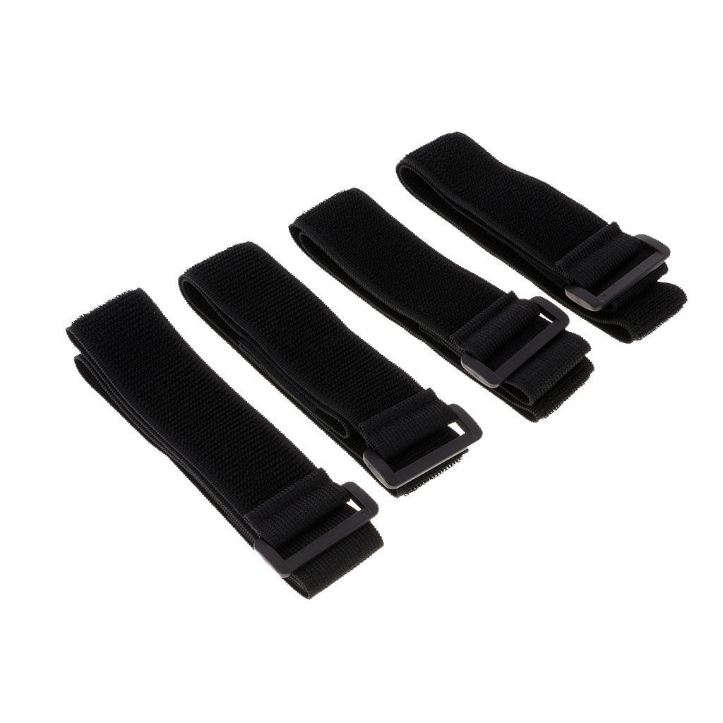 4x 67cm Cable Ties Strap W Buckle Hook Loop Fastener Sticky Tapes Organizer