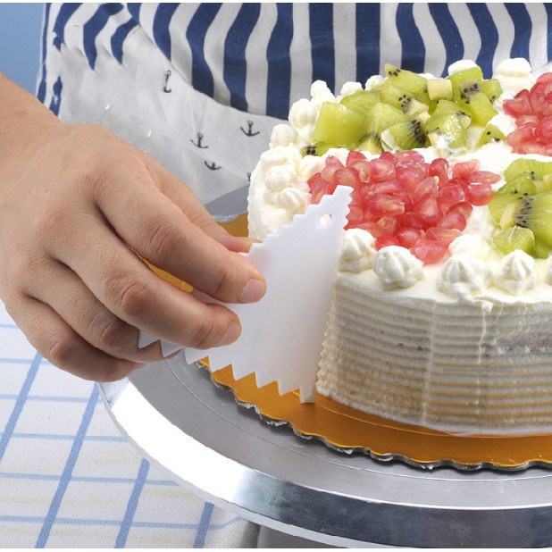 Set 3 tấm nhựa chà láng tạo vân bánh cho bánh kem